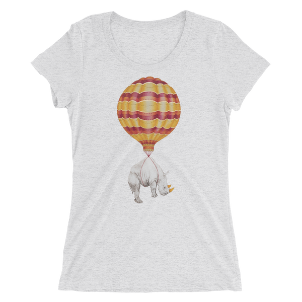Hot Air Balloon Rhino Ladies' short sleeve t-shirt