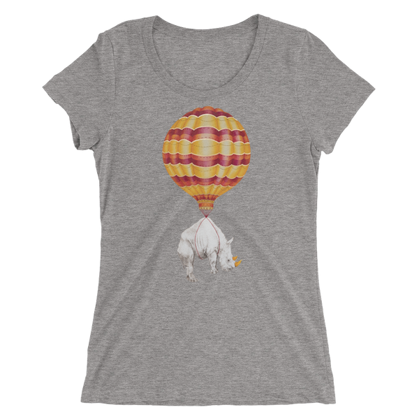 Hot Air Balloon Rhino Ladies' short sleeve t-shirt