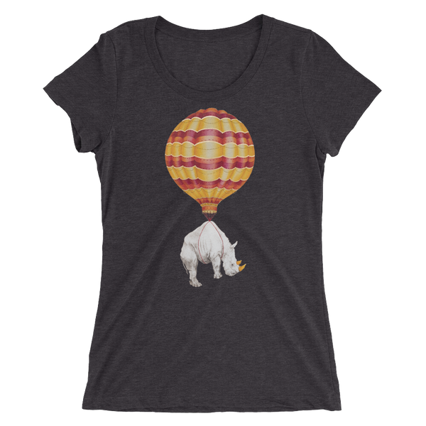 Hot Air Balloon Rhino Ladies' short sleeve t-shirt
