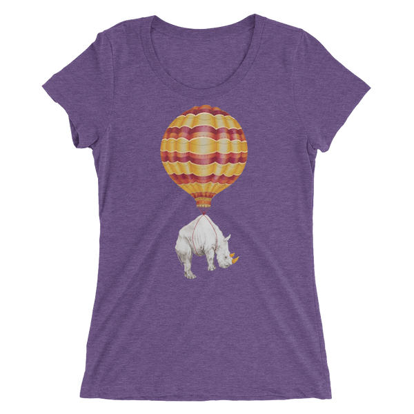 Hot Air Balloon Rhino Ladies' short sleeve t-shirt