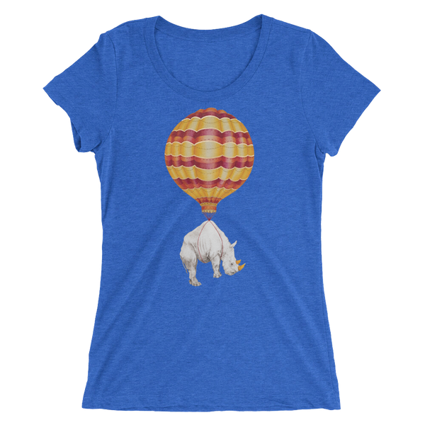 Hot Air Balloon Rhino Ladies' short sleeve t-shirt