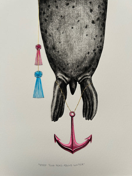 Keep Your Head Above Water - 11 x 21