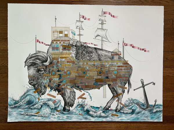 Don't Give Up The Ship - 36 x 46
