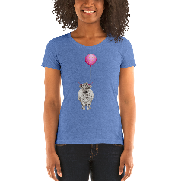 Scotch Cow with Balloon Ladies' short sleeve t-shirt