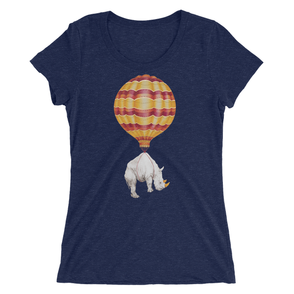 Hot Air Balloon Rhino Ladies' short sleeve t-shirt